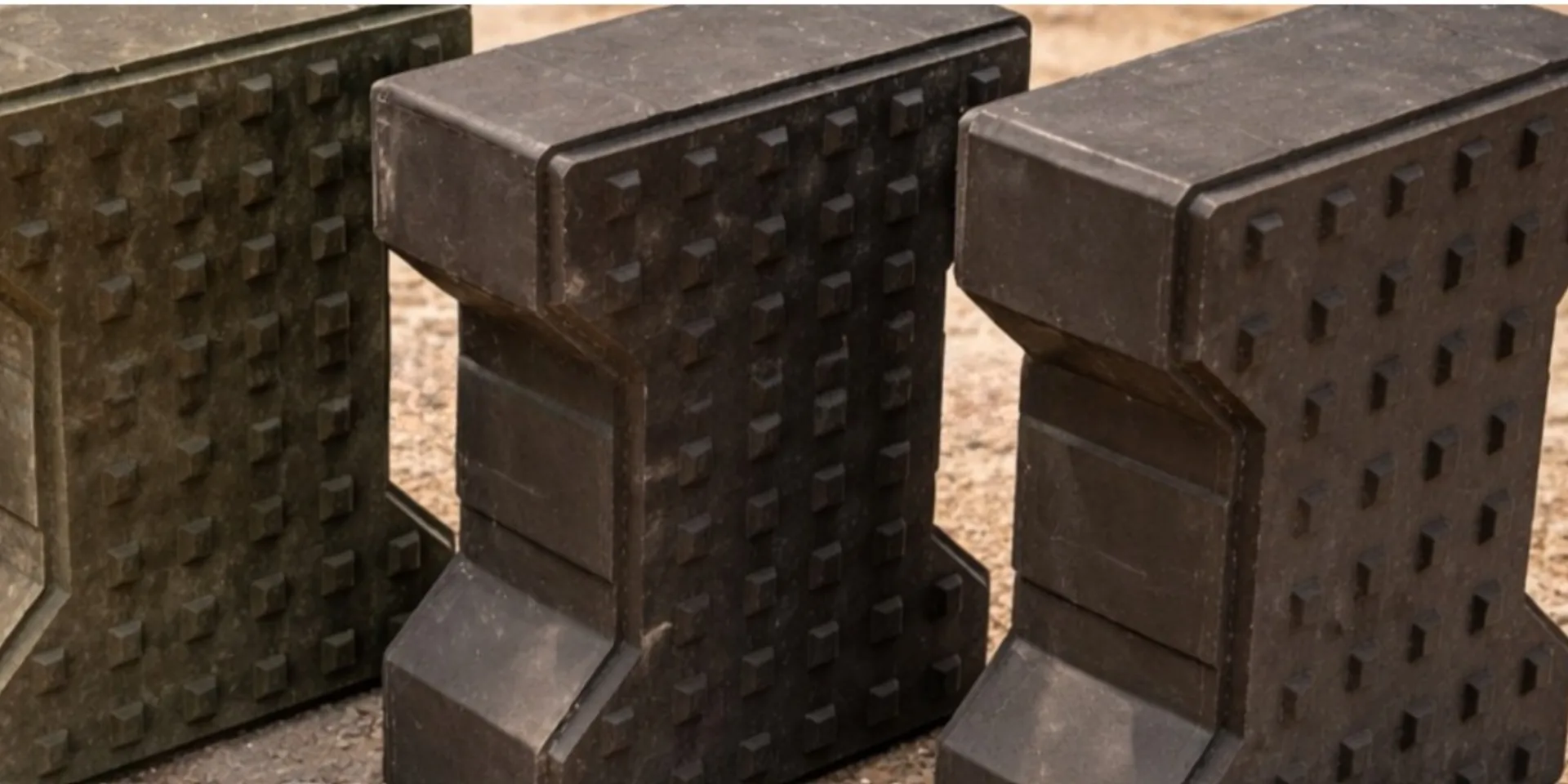 Recycled plastic pavers for walkways